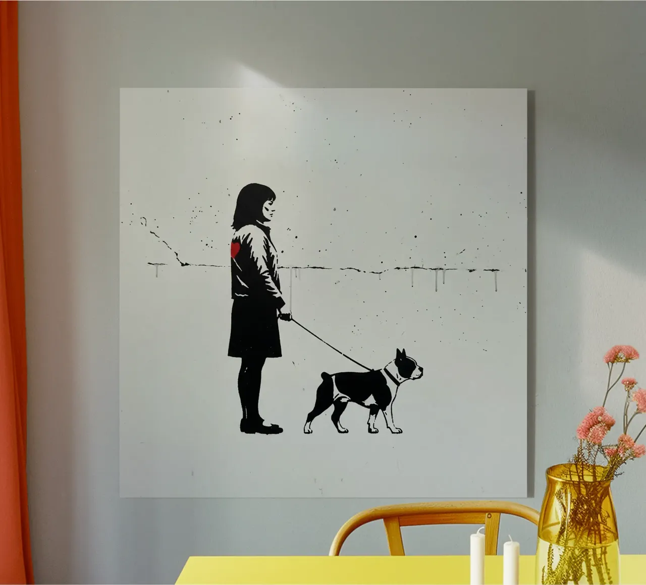 Donna e cane plexiglass da Harmony Gallery