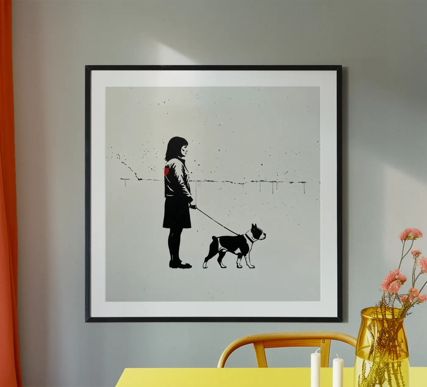 Femme et chien poster de Harmony Gallery
