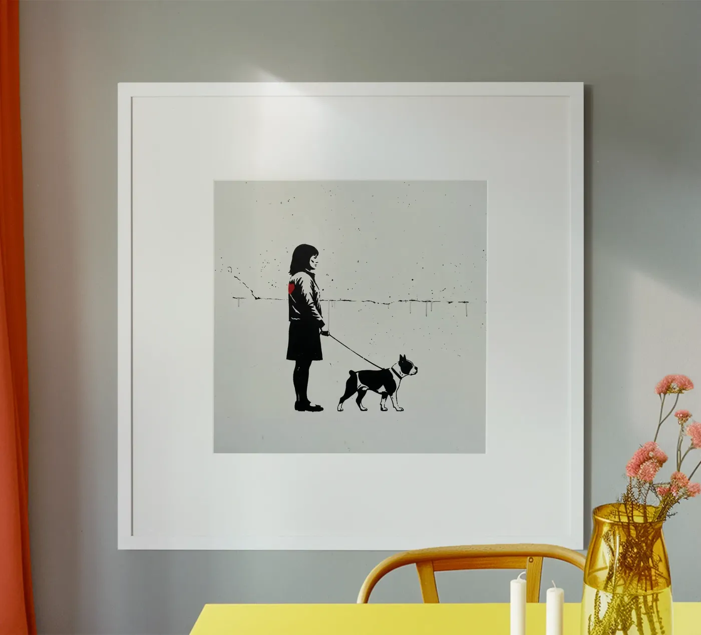 Femme et chien poster de Harmony Gallery