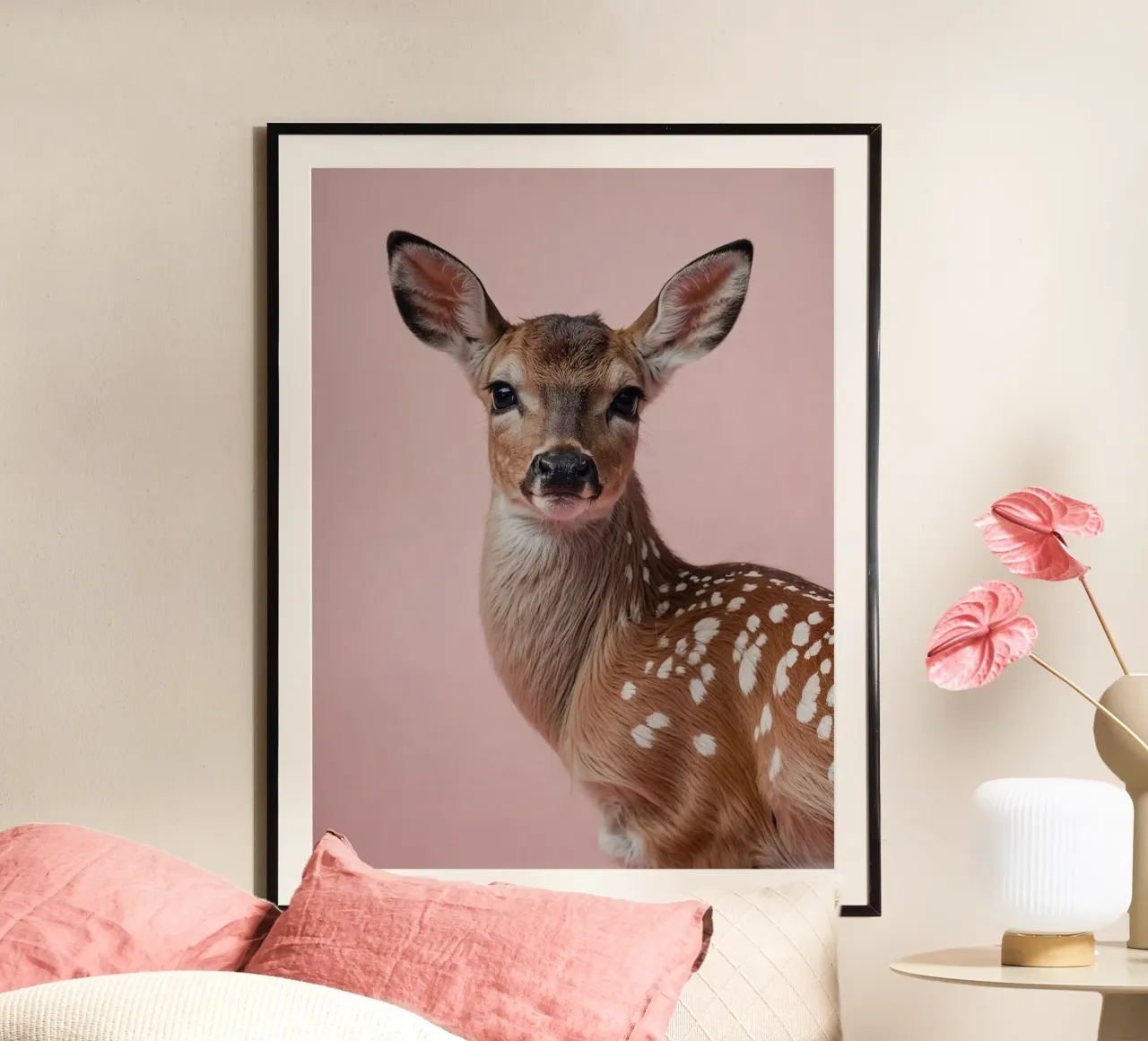 Bellezza delicata: cerbiatto in colori pastello | Werk 16 poster da Paws & Portraits