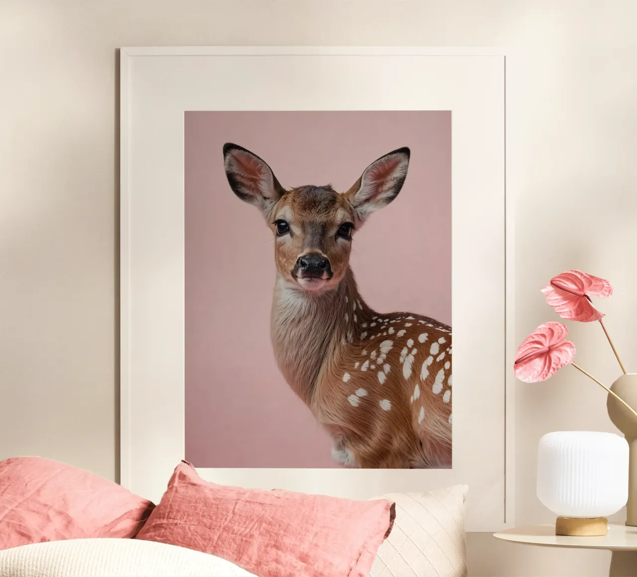 Bellezza delicata: cerbiatto in colori pastello | Werk 16 poster da Paws & Portraits