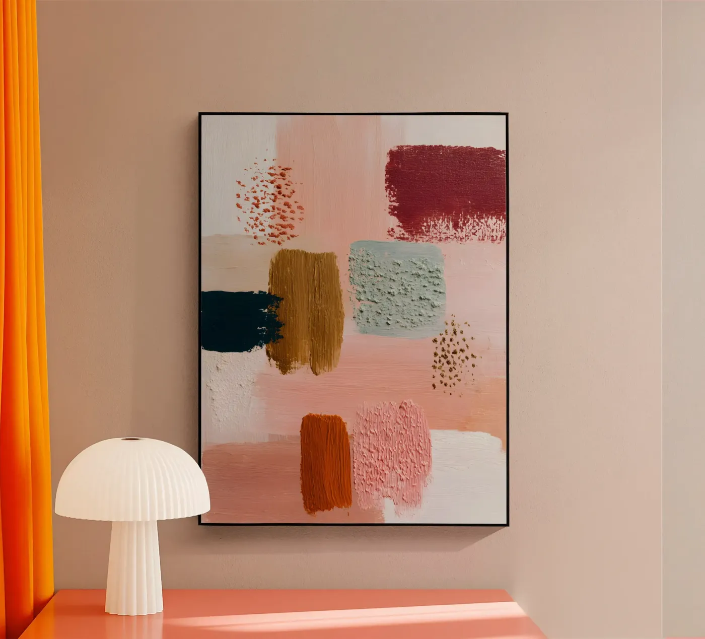 Quiet Shapes, Warm Ground plexiglass da Abstrakt Atelier