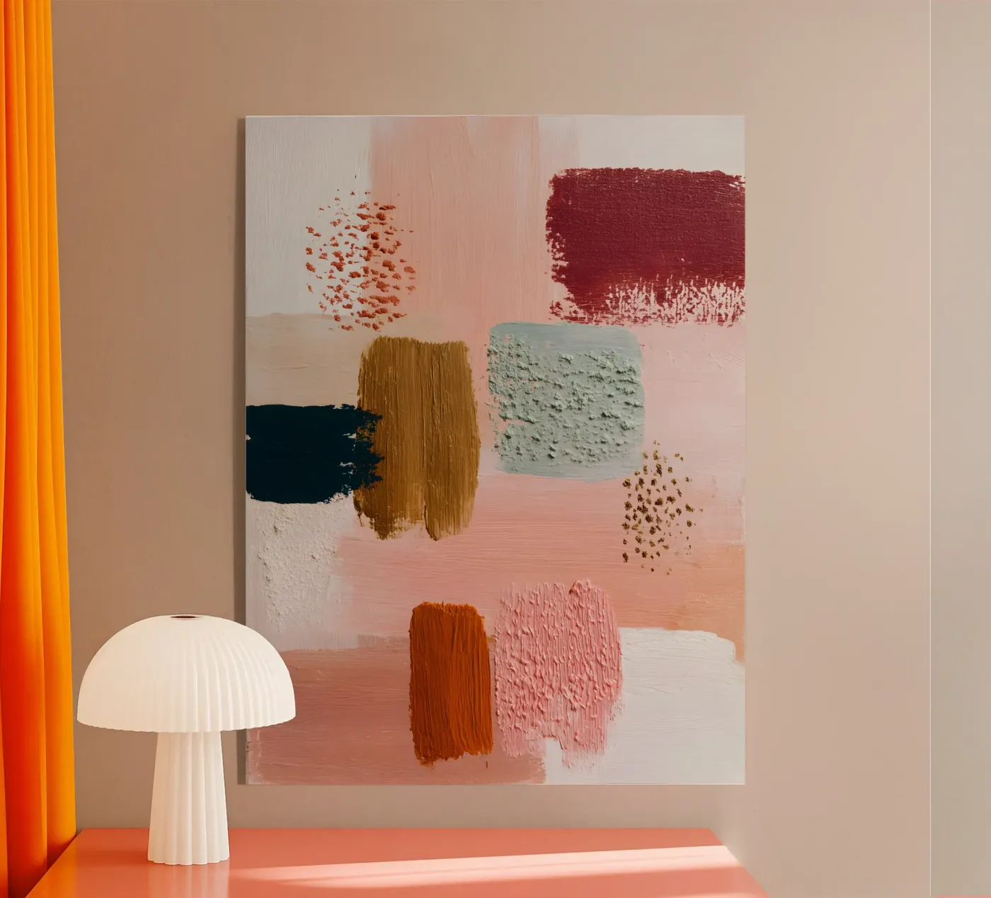 Quiet Shapes, Warm Ground plexiglass da Abstrakt Atelier