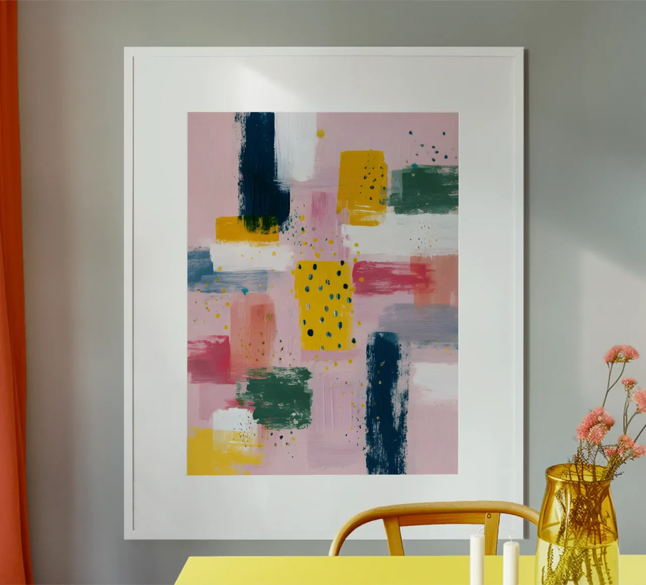 Structured Calm poster van Abstrakt Atelier