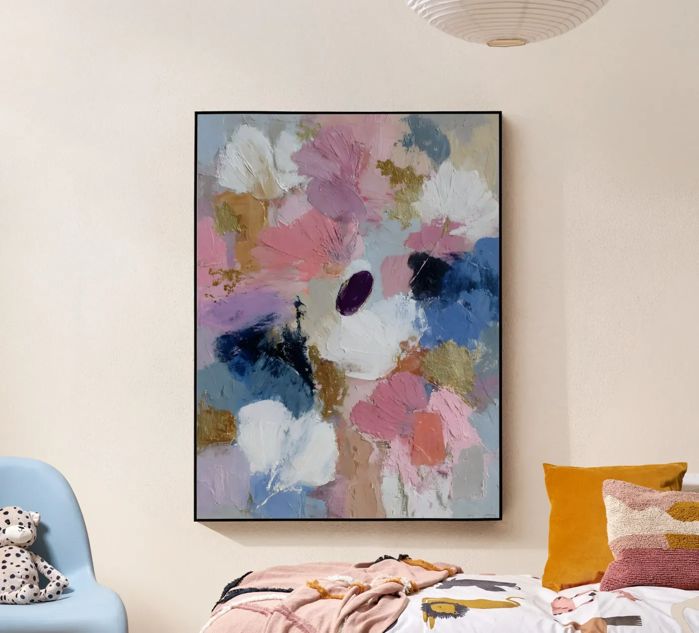 Muted Bloom acryl van Abstrakt Atelier