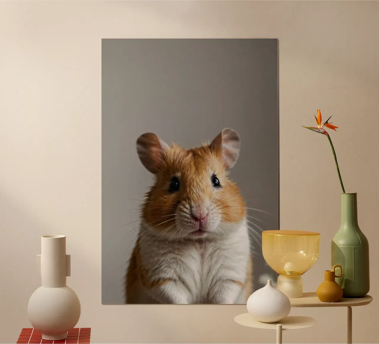 Curiosità e fascino: ritratto di criceto | Werk 21 poster con telaio in alluminio da Paws & Portraits