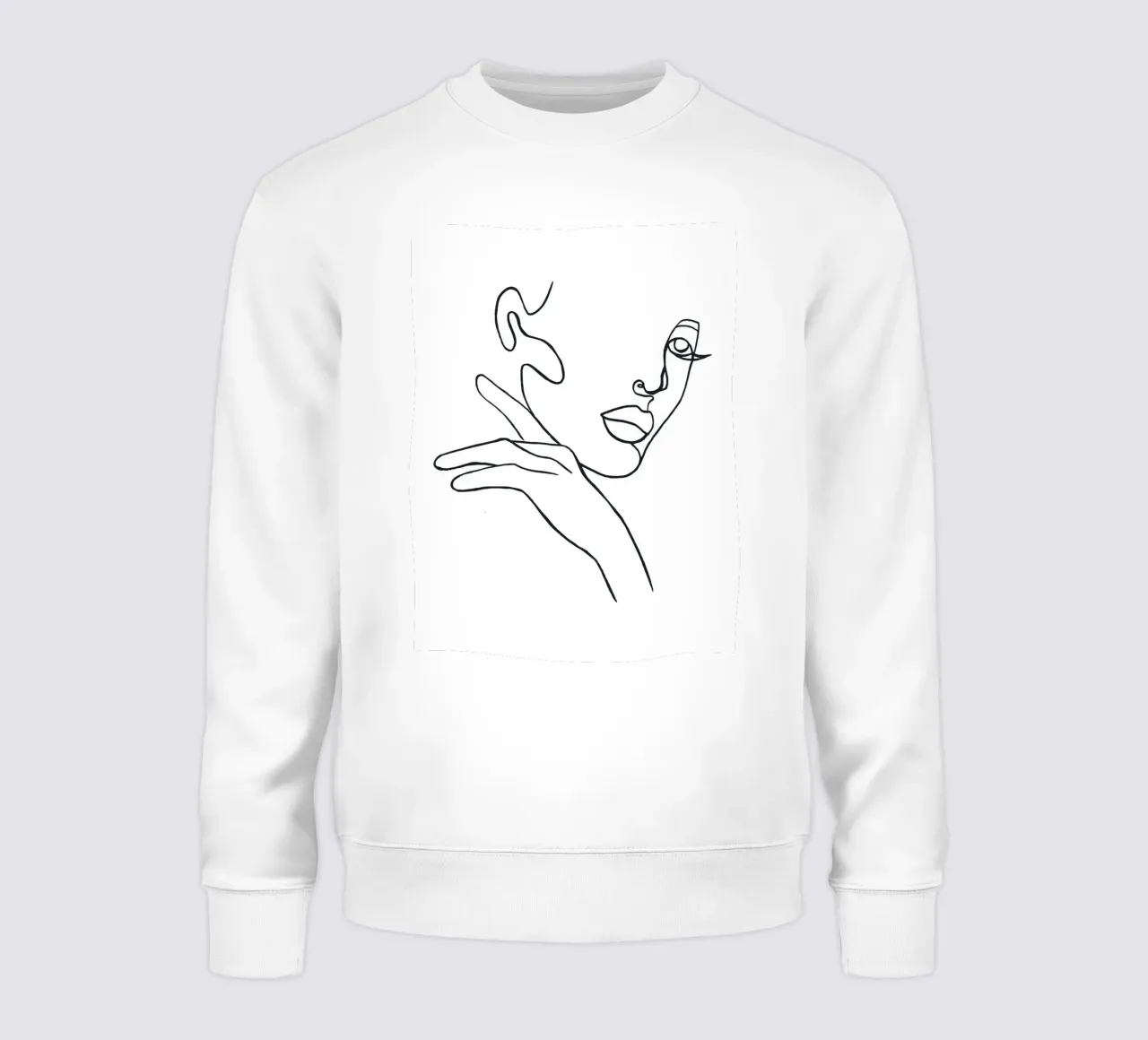 Line art astratta - Volto elegante felpa da Whole©