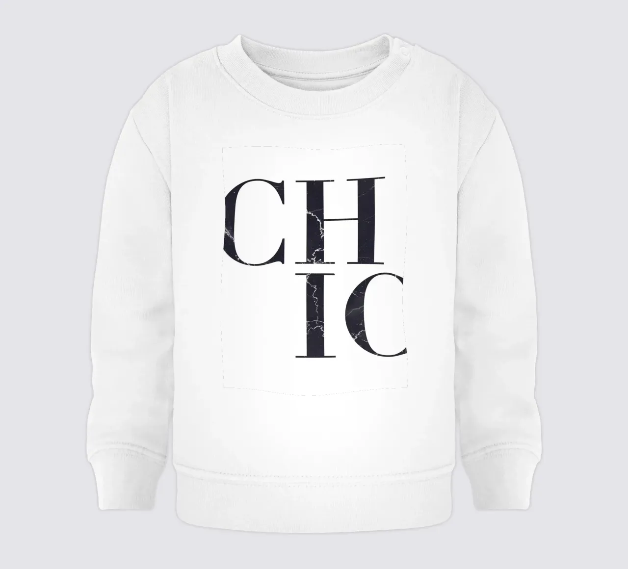 Aspecto elegante de mármol - Diseño tipográfico con estilo sudadera de bebé de Whole©