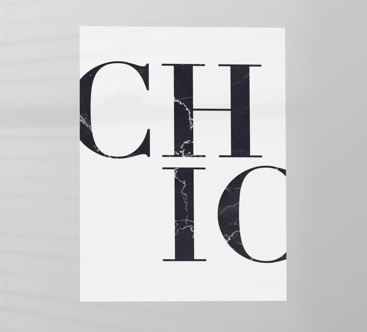 Look chic in marmo - Design tipografico elegante pellicola backlit da Whole©