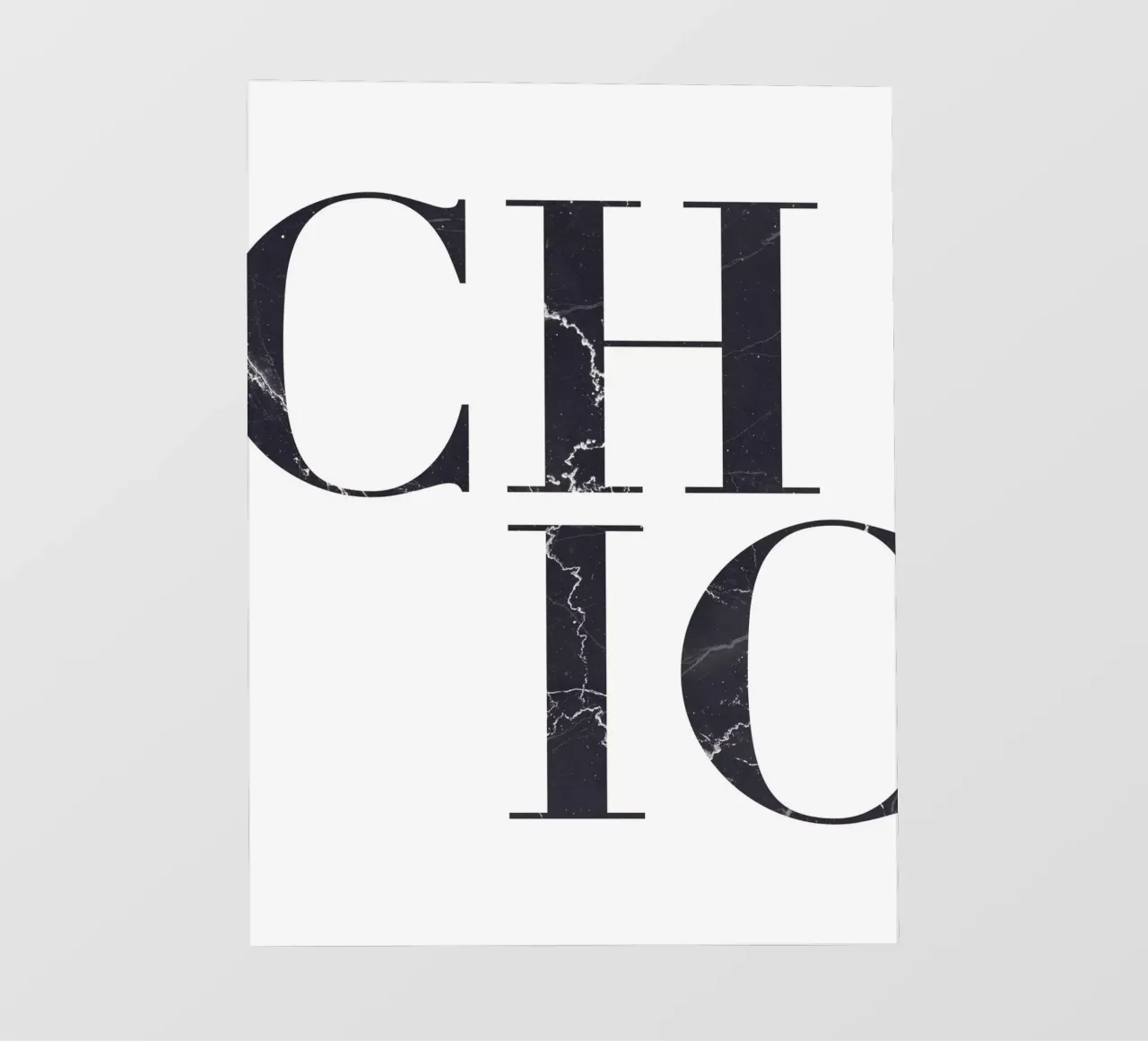 Look chic in marmo - Design tipografico elegante pellicola backlit da Whole©