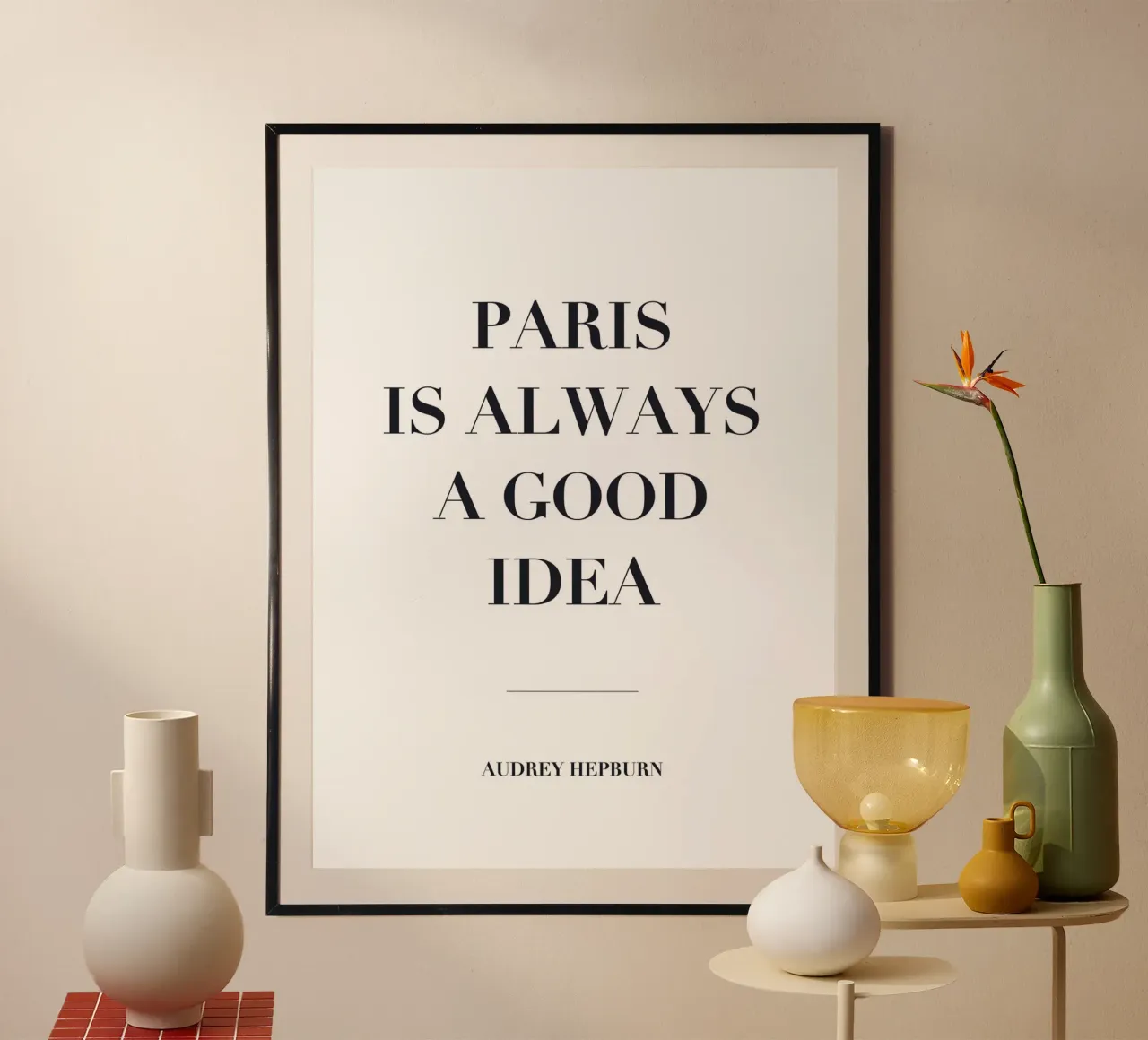 Citazione di Parigi - Elegante design tipografico poster da Whole©