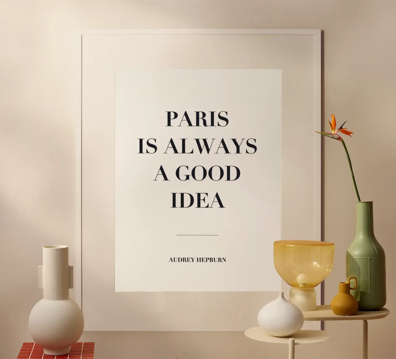 Citazione di Parigi - Elegante design tipografico poster da Whole©