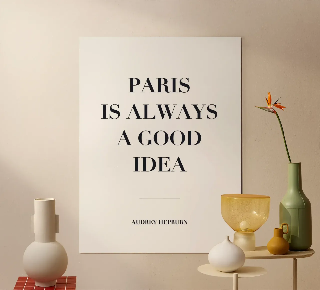 Citazione di Parigi - Elegante design tipografico poster da Whole©