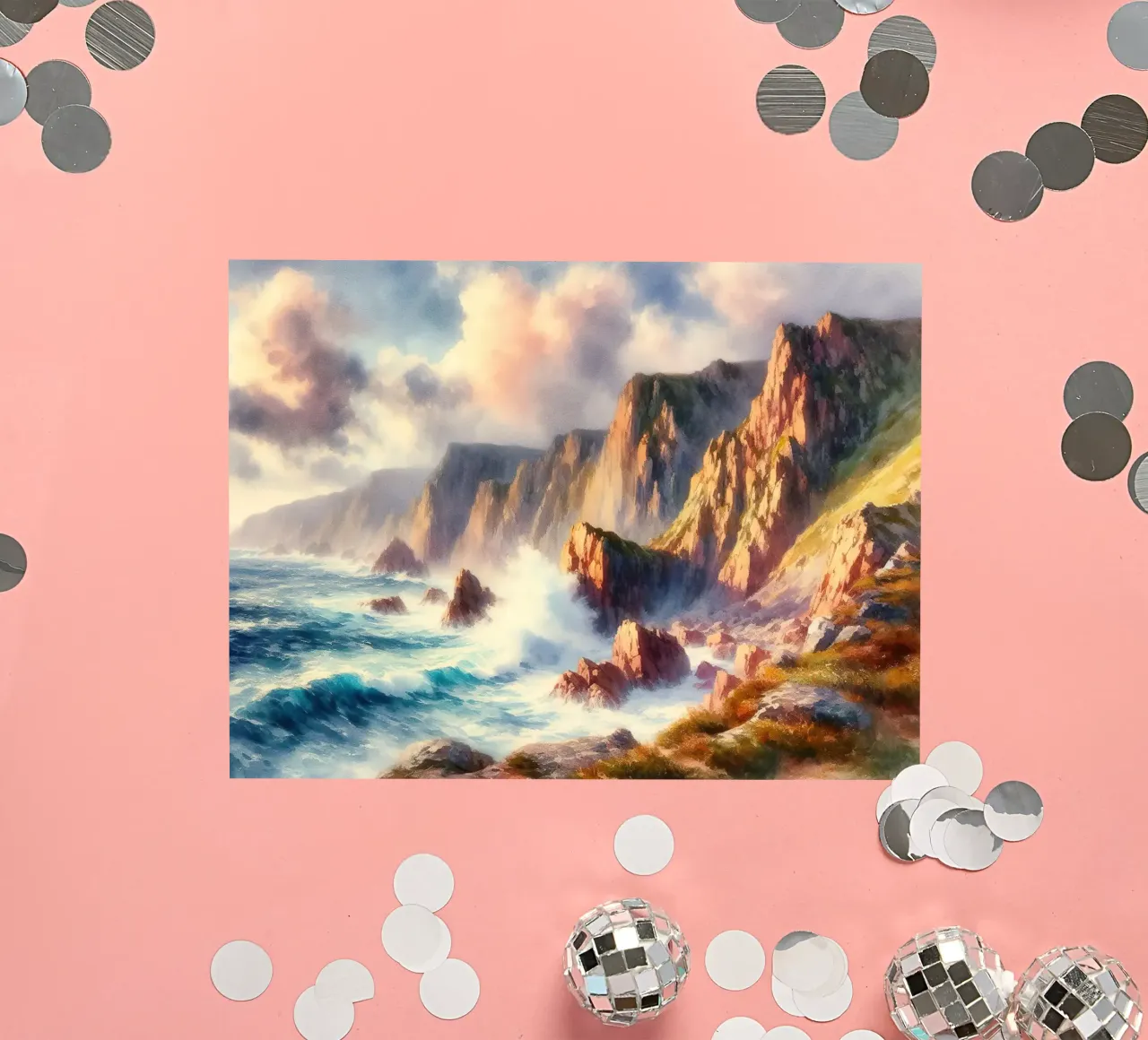 Dramatic Ocean Cliffside sticker by Living Canvas