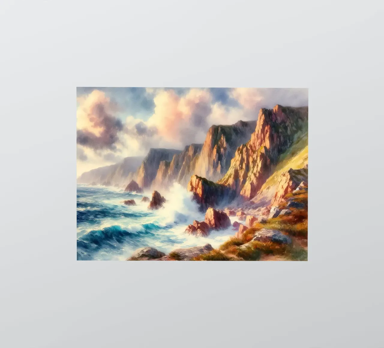 Dramatic Ocean Cliffside sticker by Living Canvas