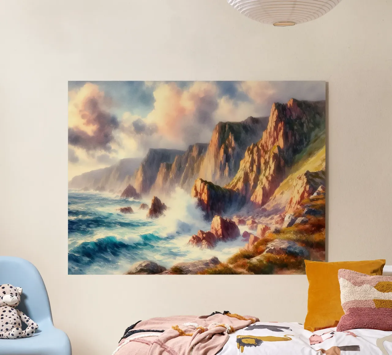 Dramatic Ocean Cliffside plexiglass da Living Canvas