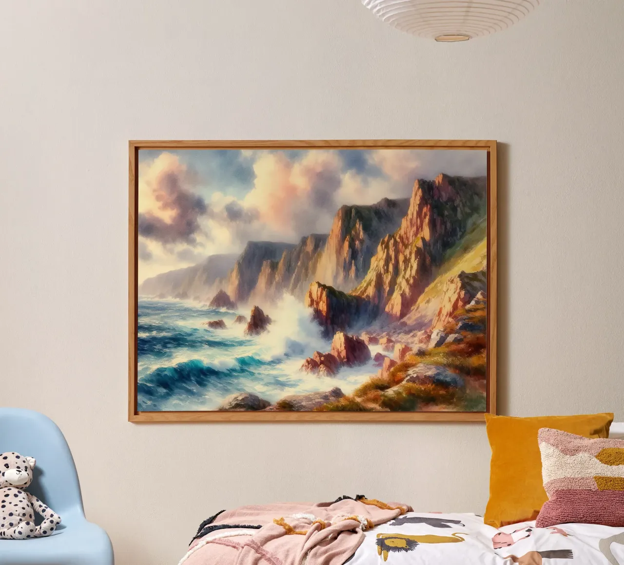 Dramatic Ocean Cliffside forex plate by Living Canvas