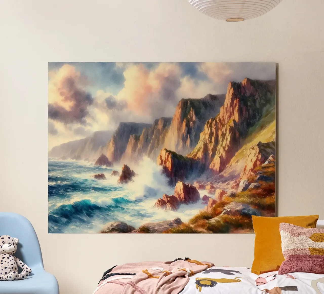 Dramatic Ocean Cliffside forex plate by Living Canvas