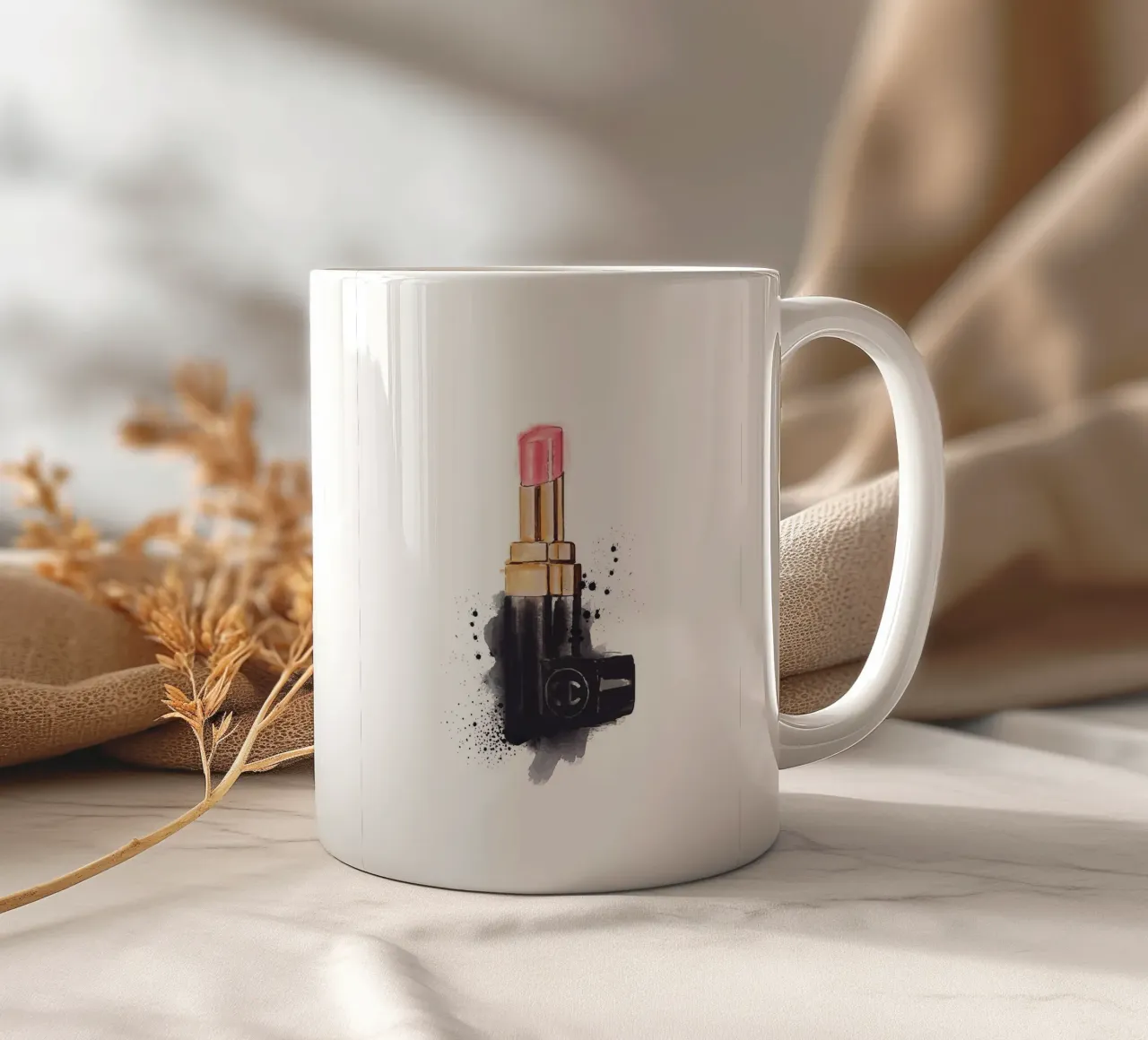 Rossetto acquerello - Elegante design di bellezza tazza in ceramica da Whole©