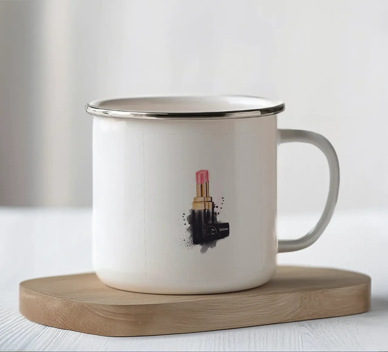 Rossetto acquerello - Elegante design di bellezza tazza in smalto da Whole©