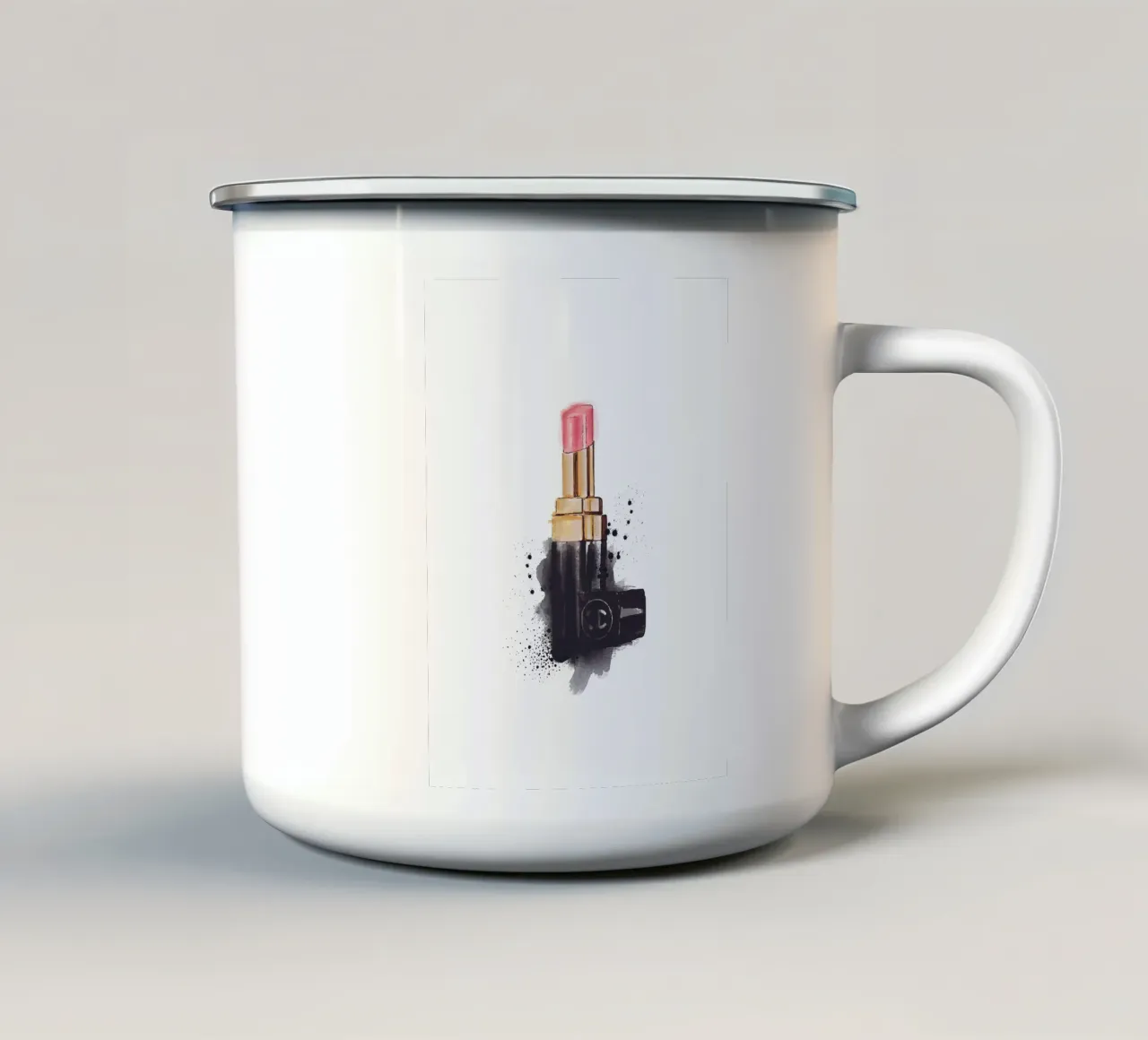 Rossetto acquerello - Elegante design di bellezza tazza in smalto da Whole©