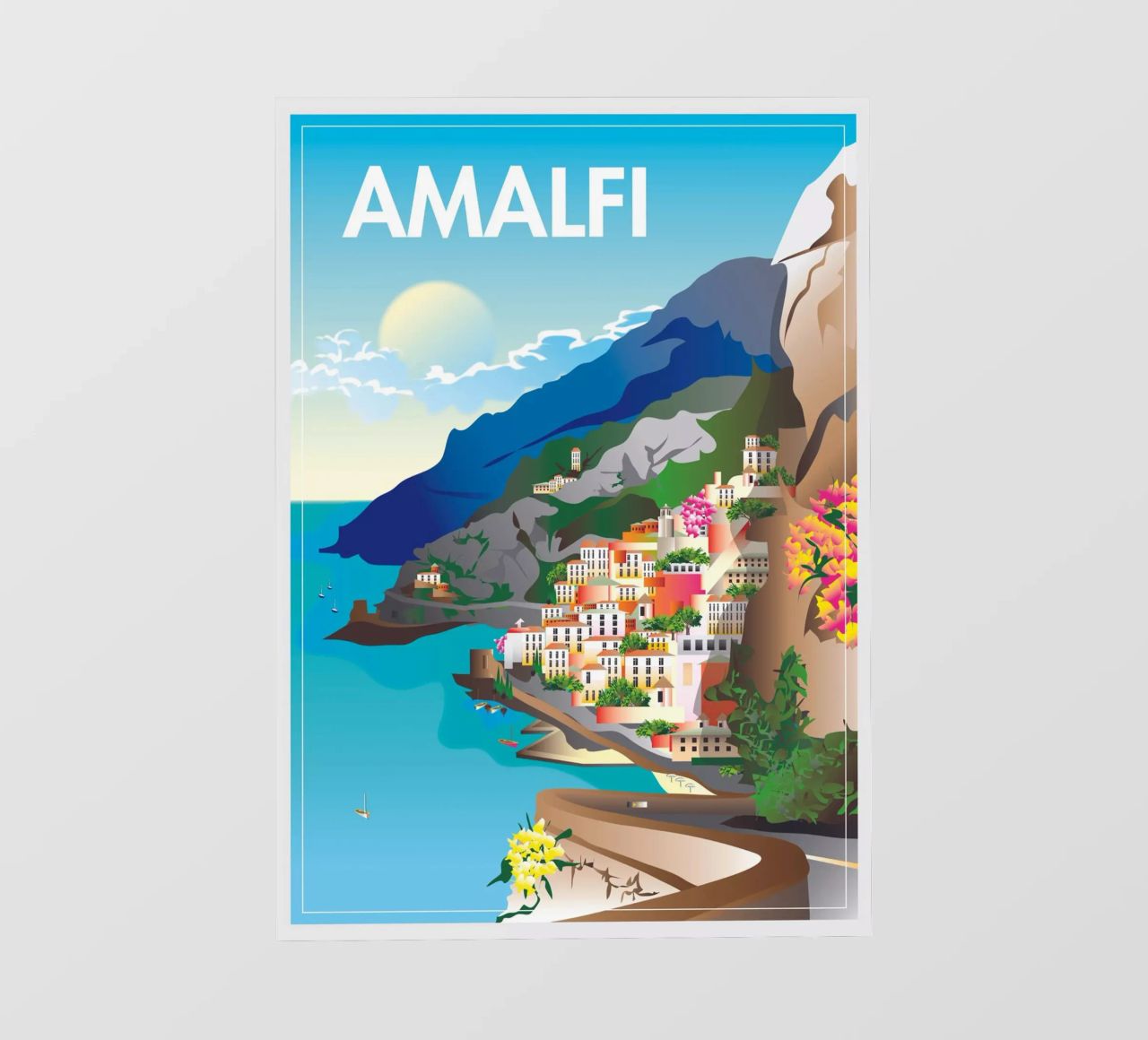 Amalfiküste-Szene Backlit Folie von Charnwood Prints