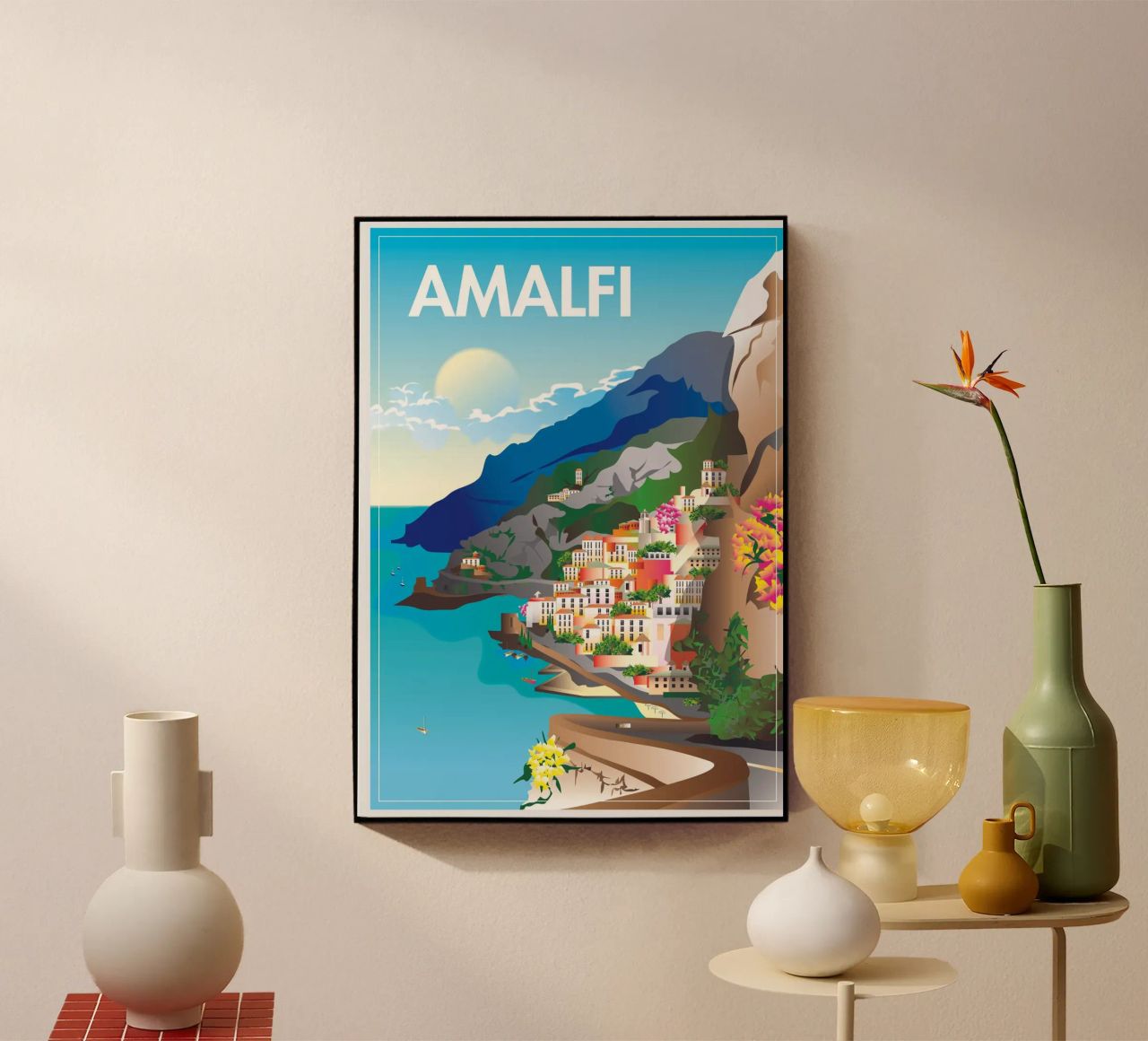 Amalfiküste-Szene Acryl-Glas von Charnwood Prints