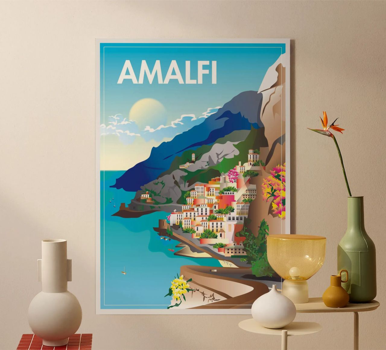 Amalfiküste-Szene Acryl-Glas von Charnwood Prints