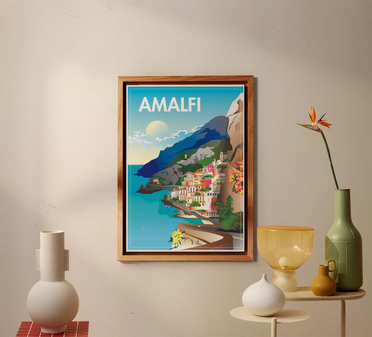 Amalfiküste-Szene Alu-Dibond von Charnwood Prints