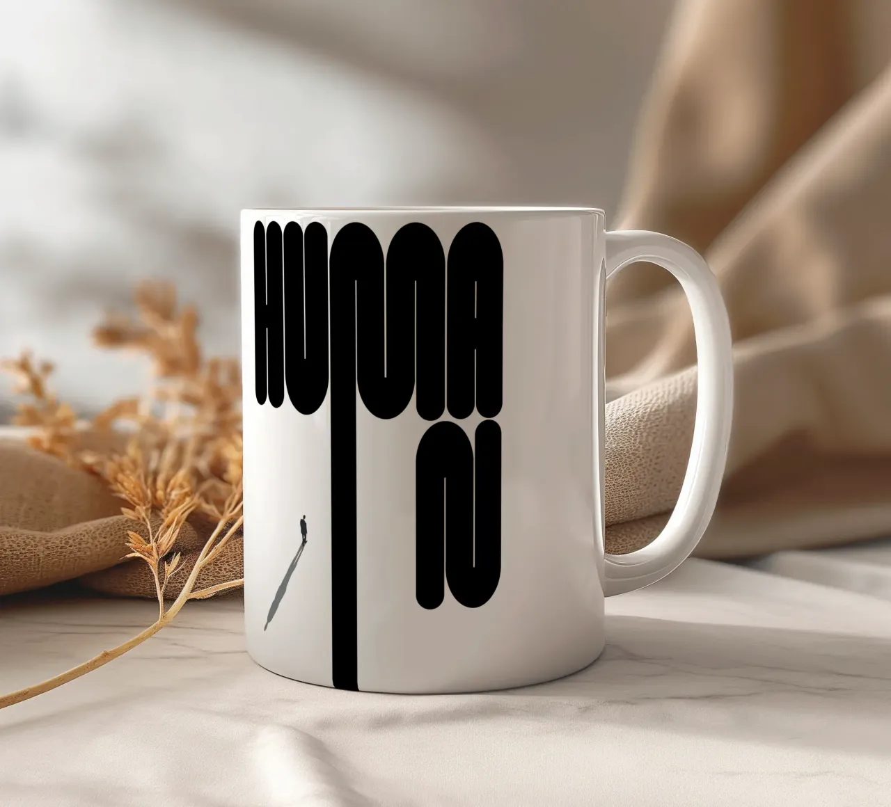Human Path ceramic mug by TYPEHAUS