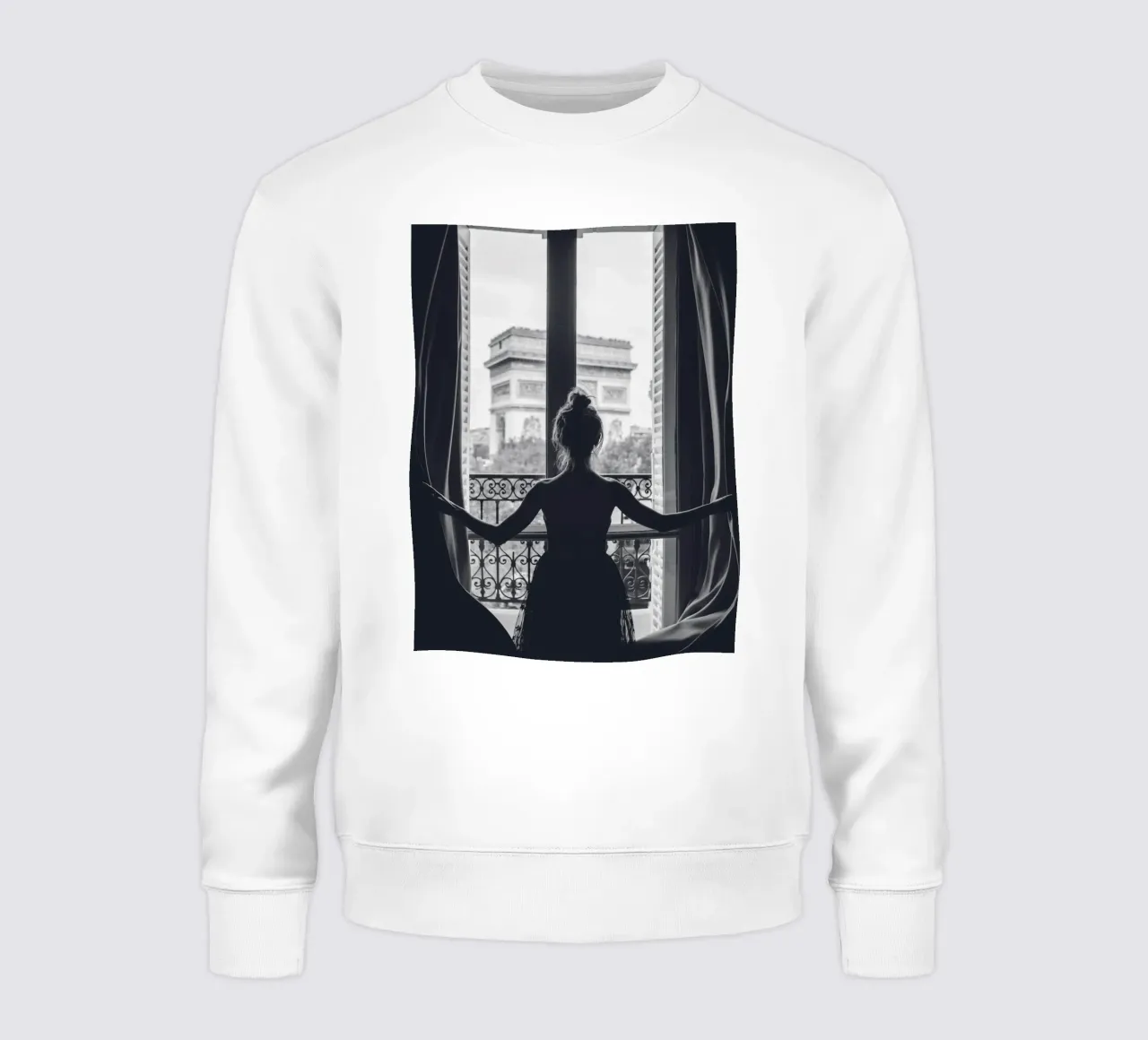 Paris View - Elegant fotokunstontwerp sweatshirt van Whole©