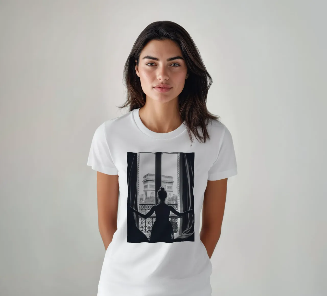 Paris View - Elegant fotokunstontwerp t-shirt van Whole©