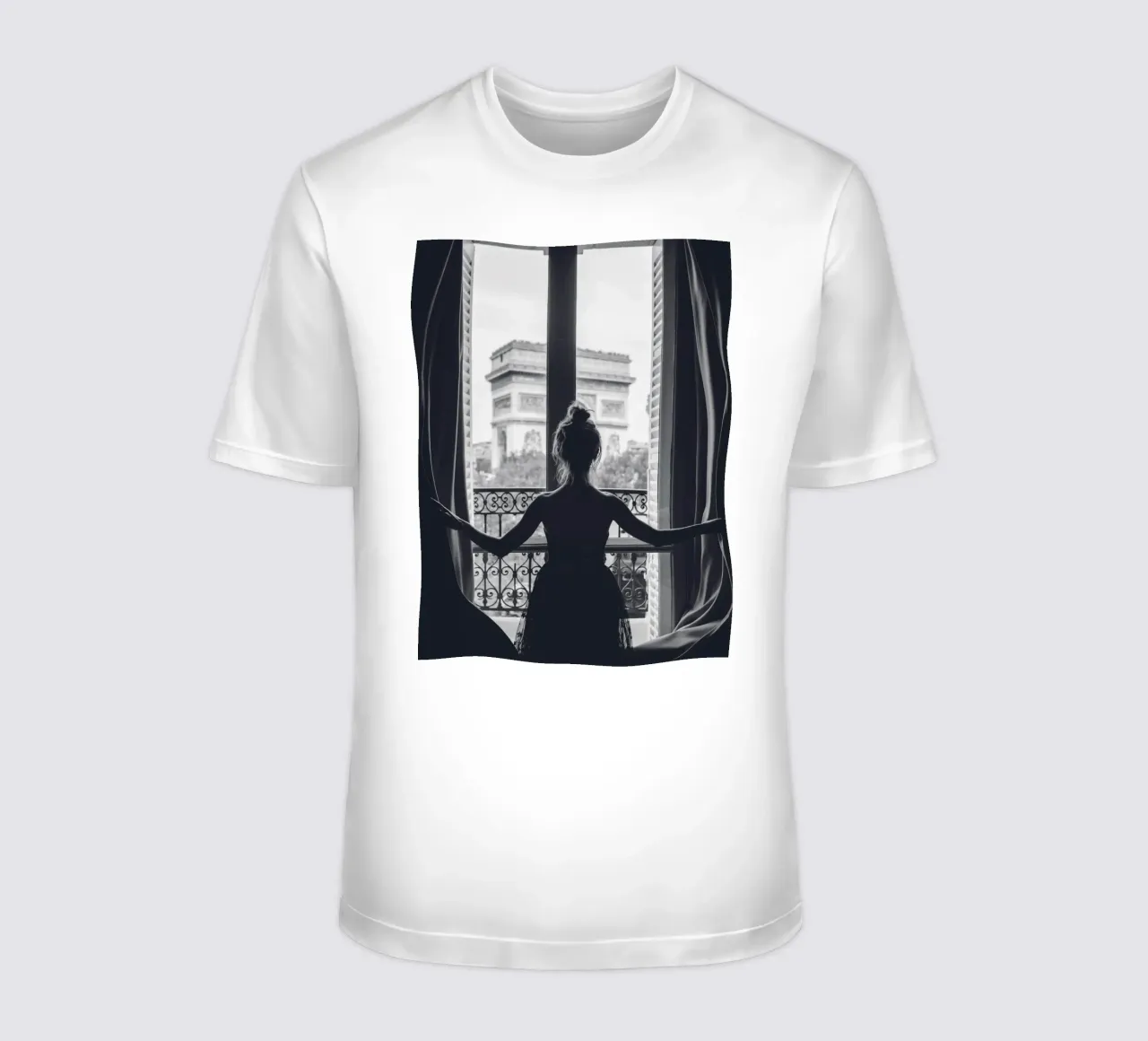 Paris View - Elegant fotokunstontwerp t-shirt van Whole©