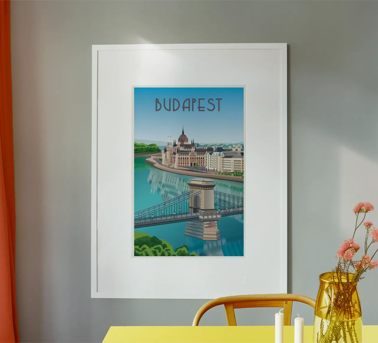 Budapest Scena del Parlamento ungherese carta hahnemühle da Charnwood Prints