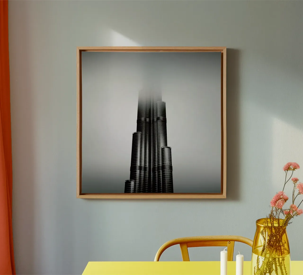 Burj Khalifa - Study 2 canvas met Baklijst van Håggard Photography | Ronny Behnert