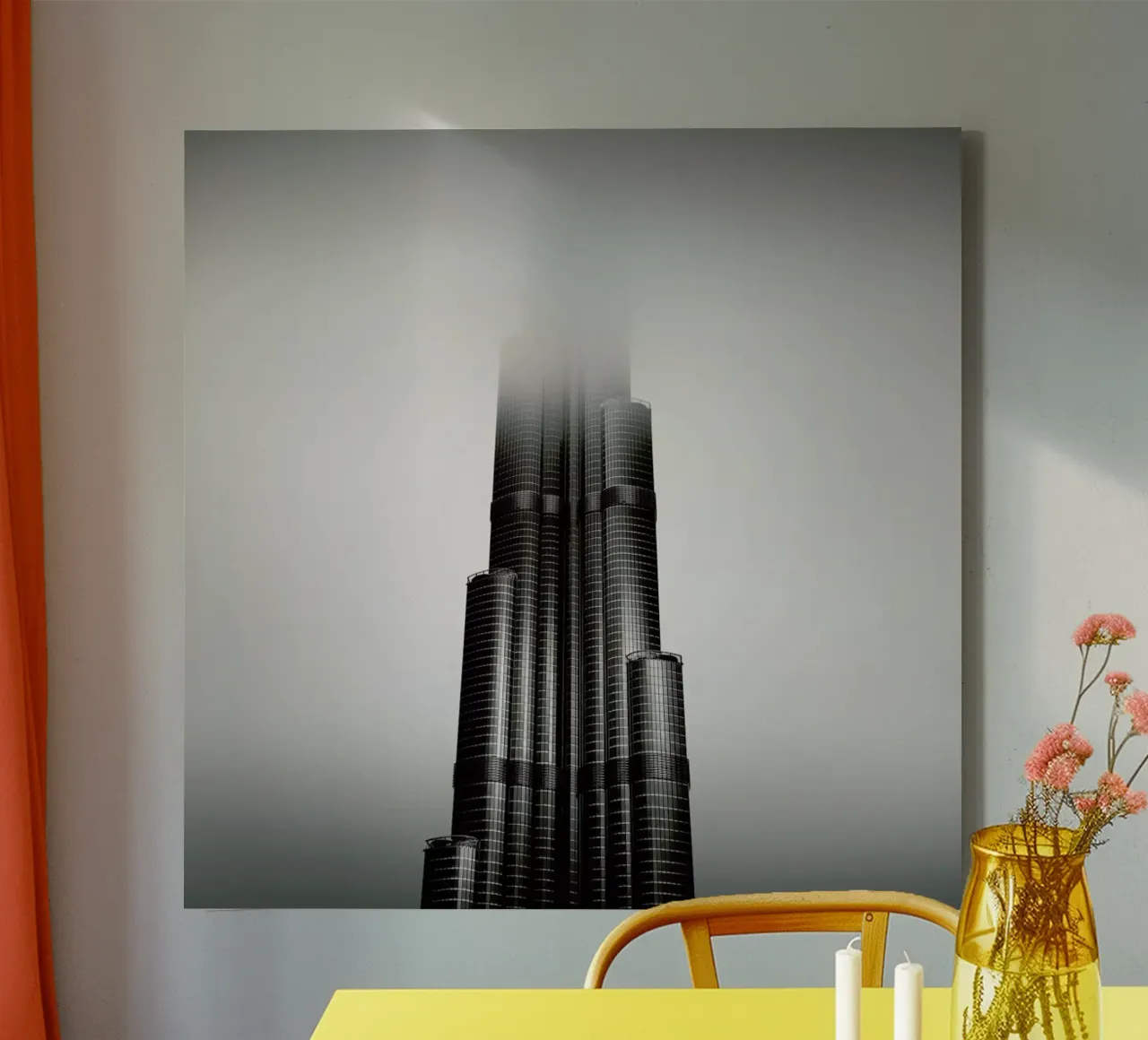 Burj Khalifa - Study 2 canvas met Baklijst van Håggard Photography | Ronny Behnert