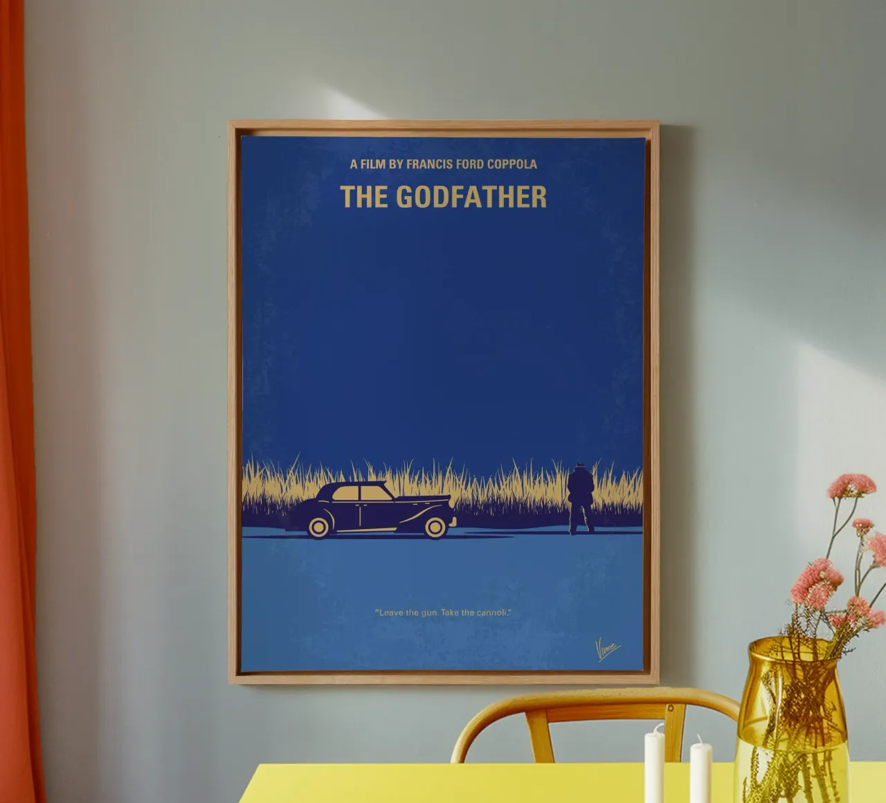 No686-1 My Godfather I minimal movie poster tela con Cornice a cassetta da Chungkong