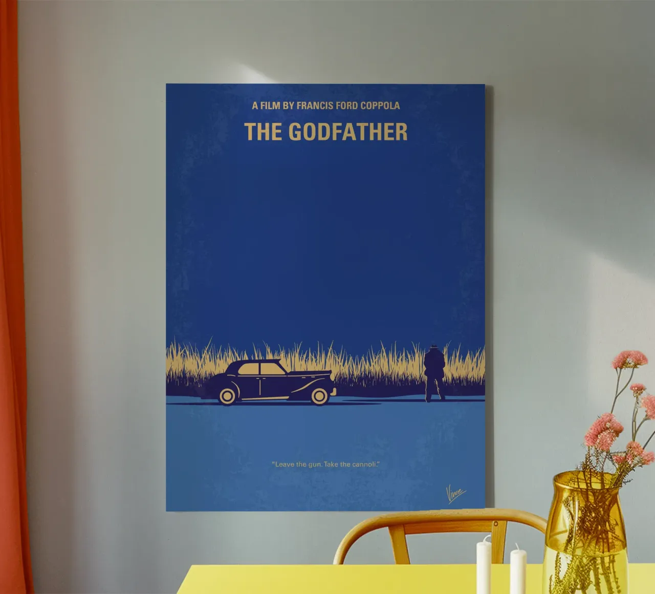 No686-1 My Godfather I minimal movie poster tela con Cornice a cassetta da Chungkong