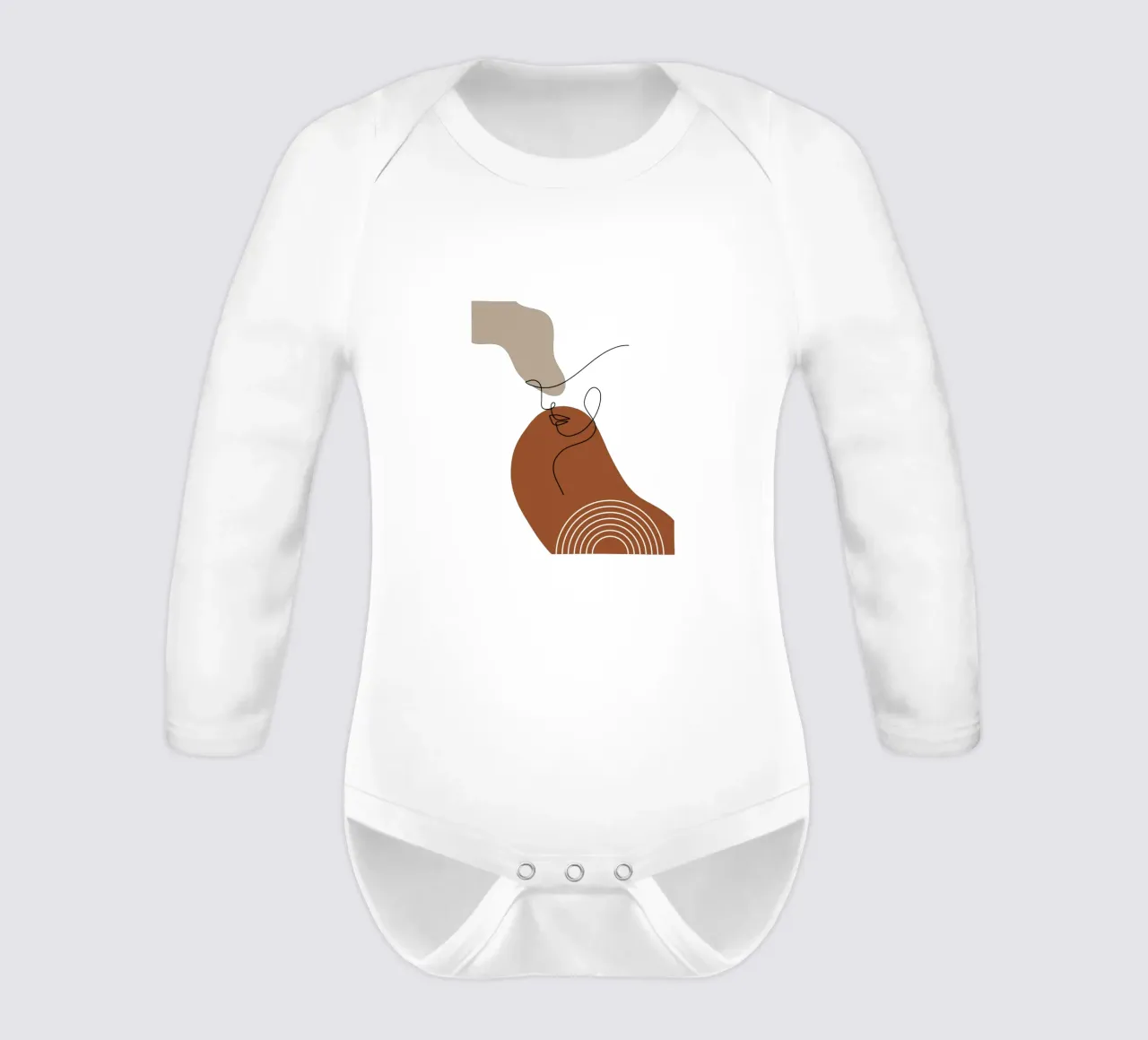 Minimalist woman long-sleeve baby romper by YSV MINIMALIST