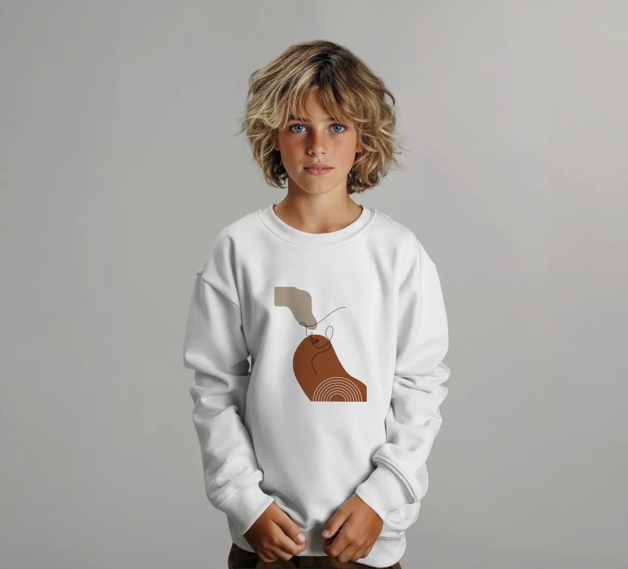 Donna minimalista felpa bambino da YSV MINIMALIST