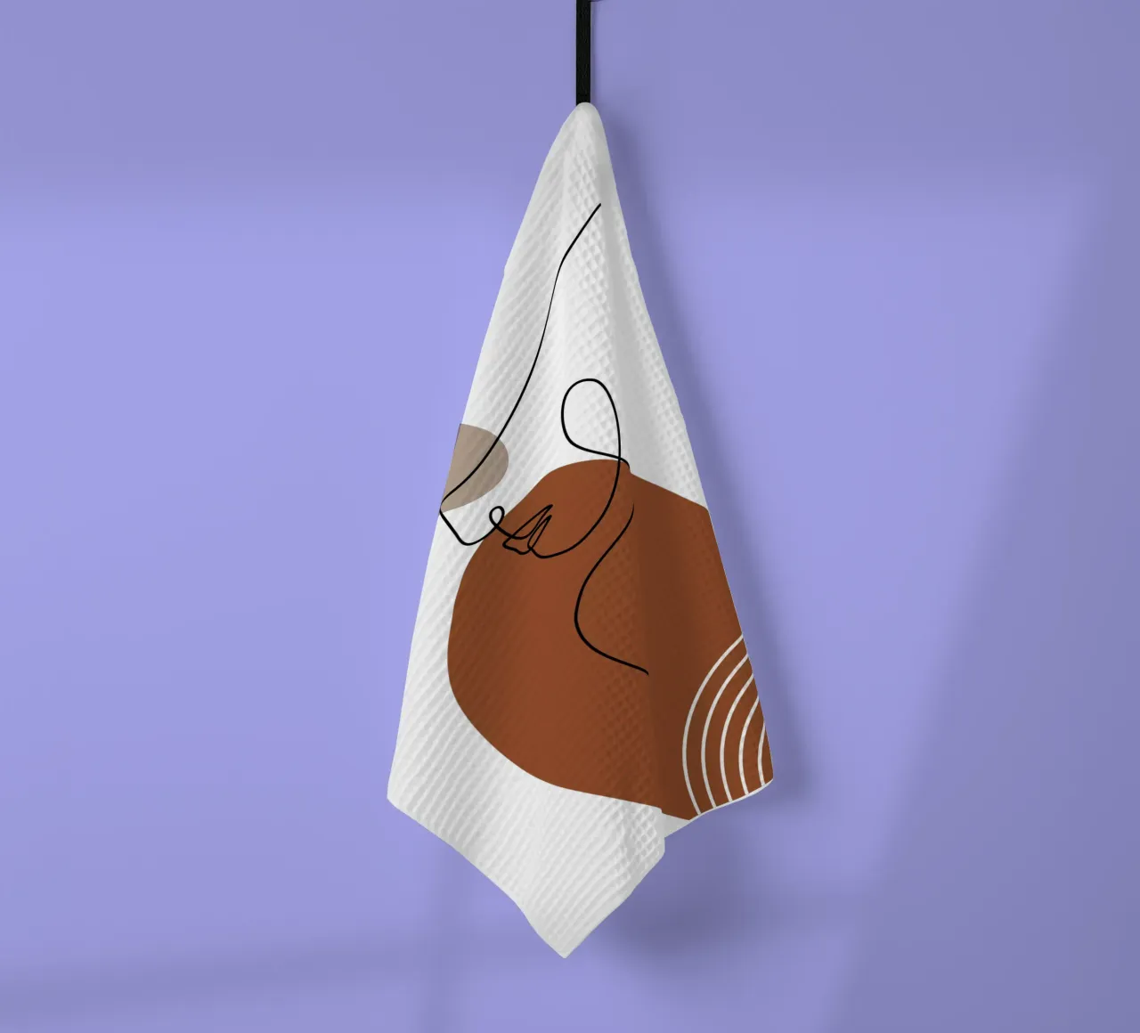 Minimalist woman tea towel by YSV MINIMALIST