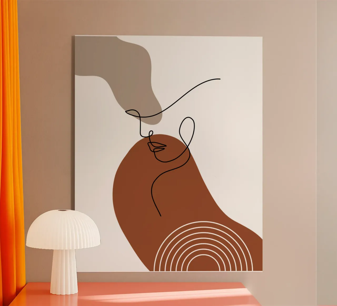 Minimalist woman acrylic glass by YSV MINIMALIST