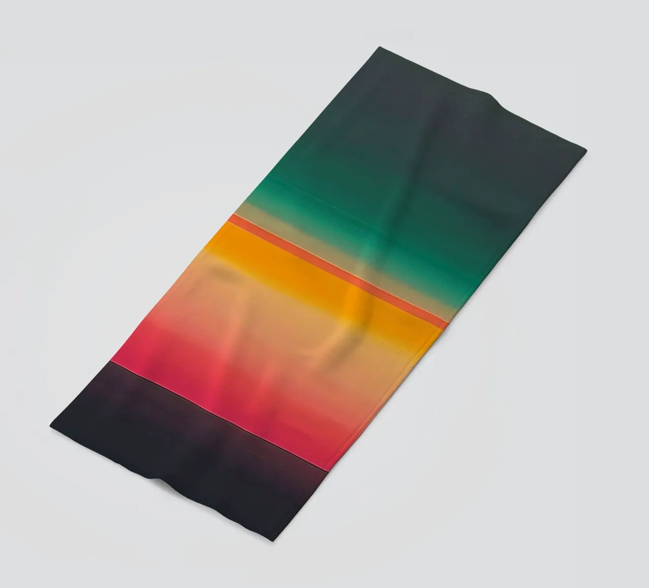 Rustige abstracte zonsondergang strandhanddoek van Little Things