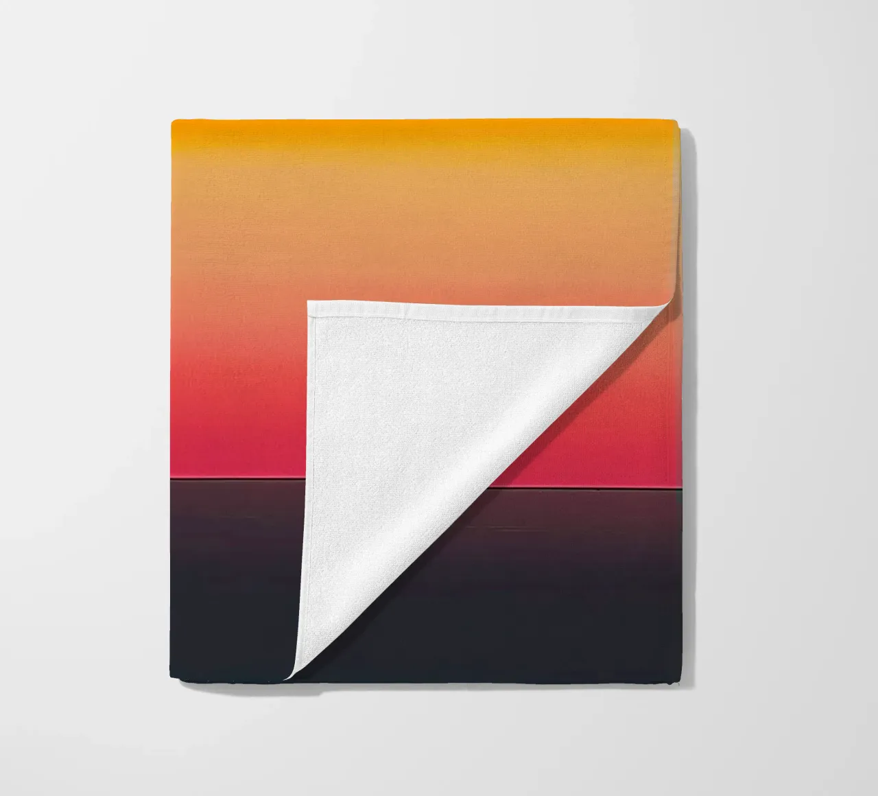 Rustige abstracte zonsondergang strandhanddoek van Little Things