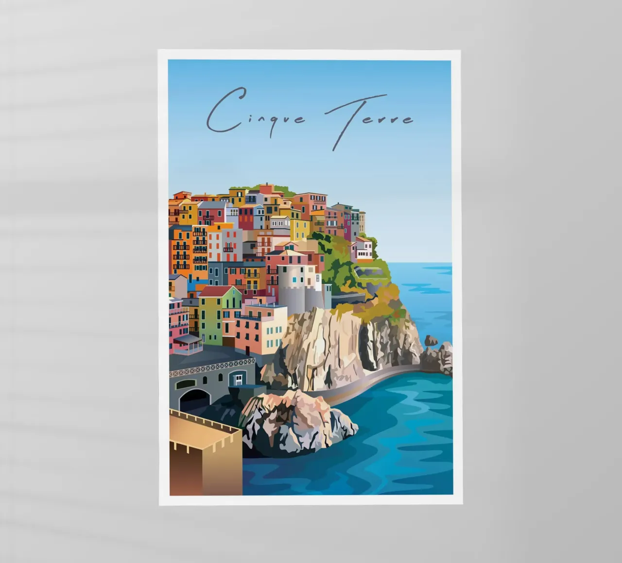 Cinque Terre Scene pellicola backlit da Charnwood Prints