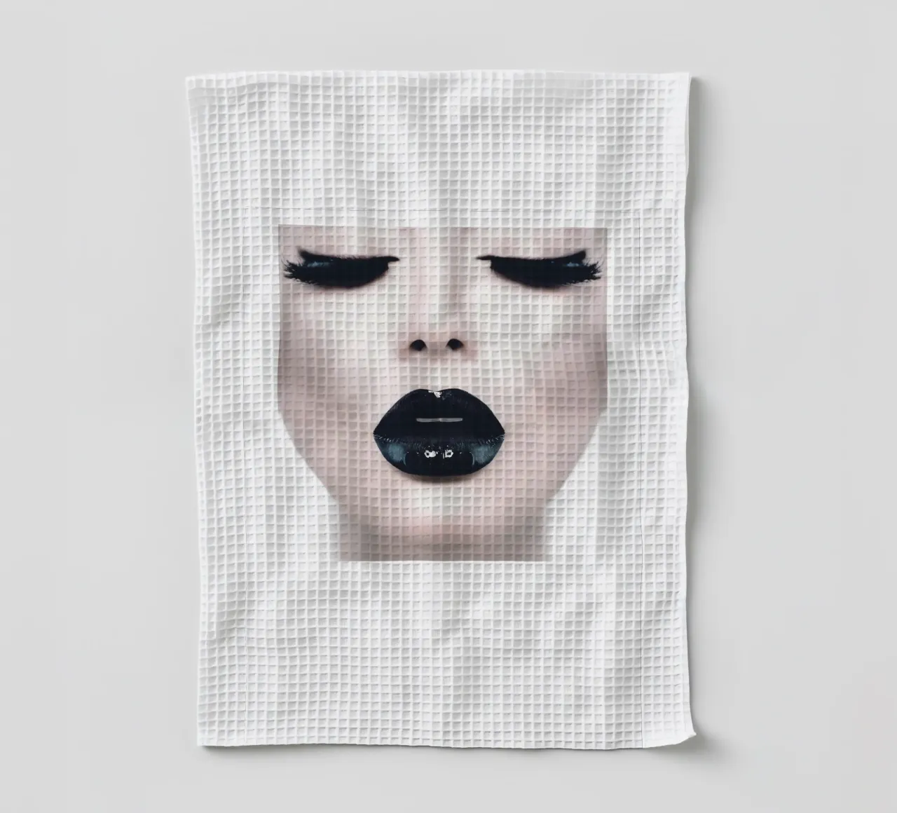 Eleganza in bianco e nero | Design moderno di lip art canovaccio da cucina da Whole©