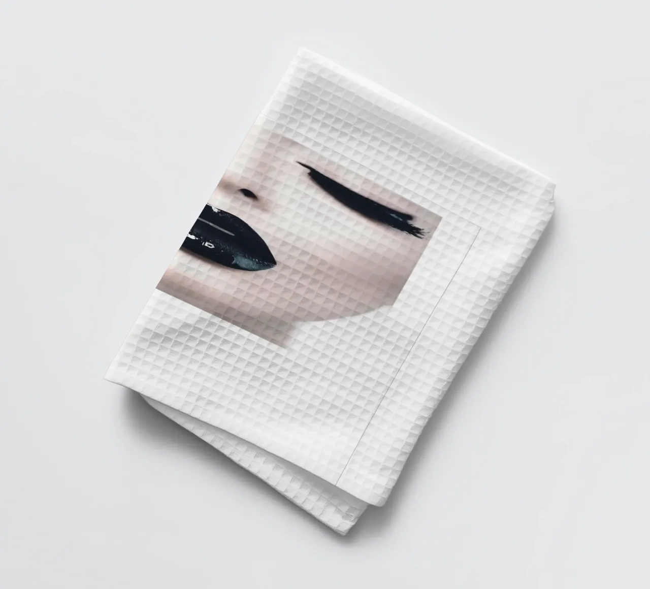 Eleganza in bianco e nero | Design moderno di lip art canovaccio da cucina da Whole©