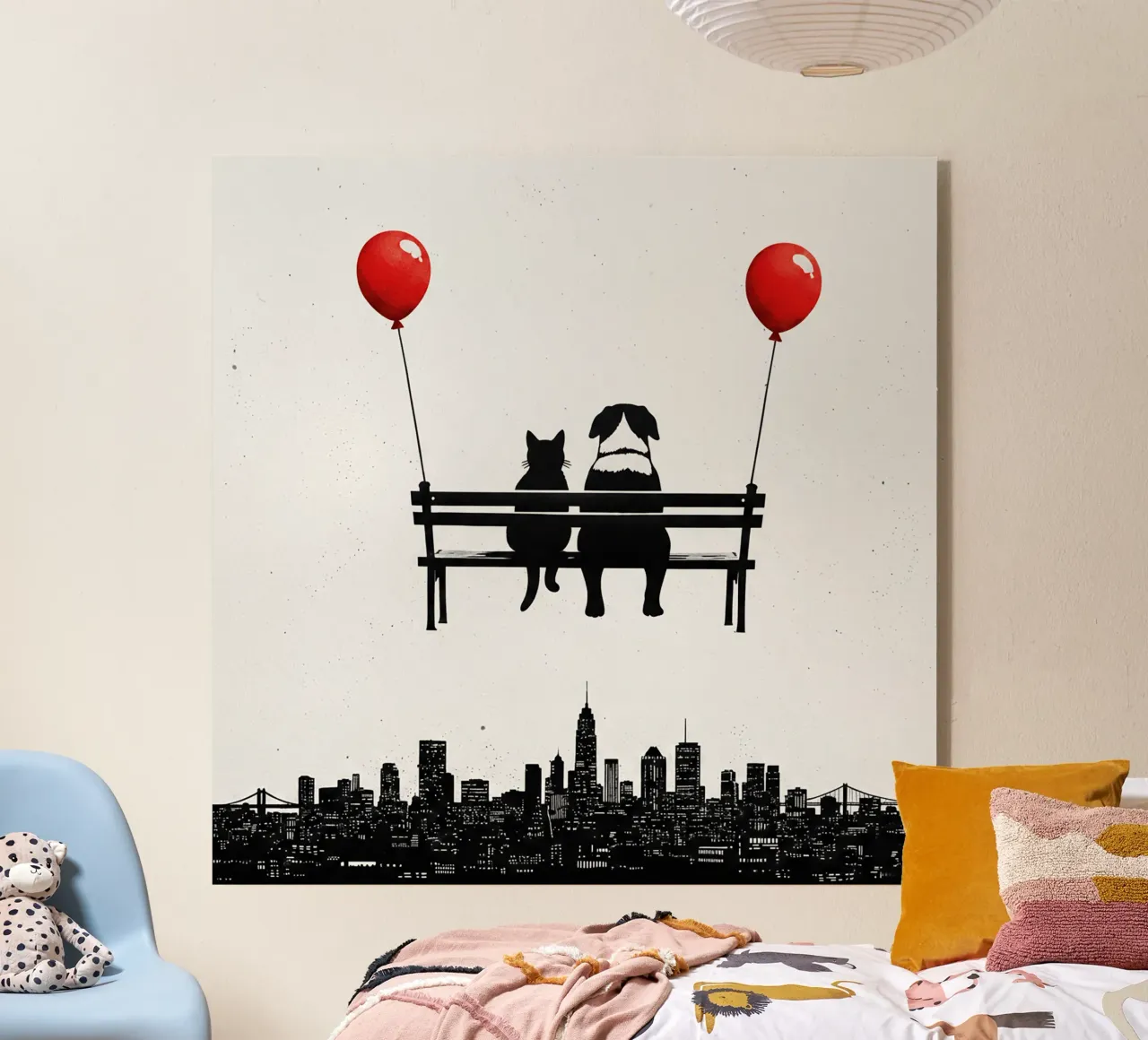 Chat et chien plexiglas de Harmony Gallery