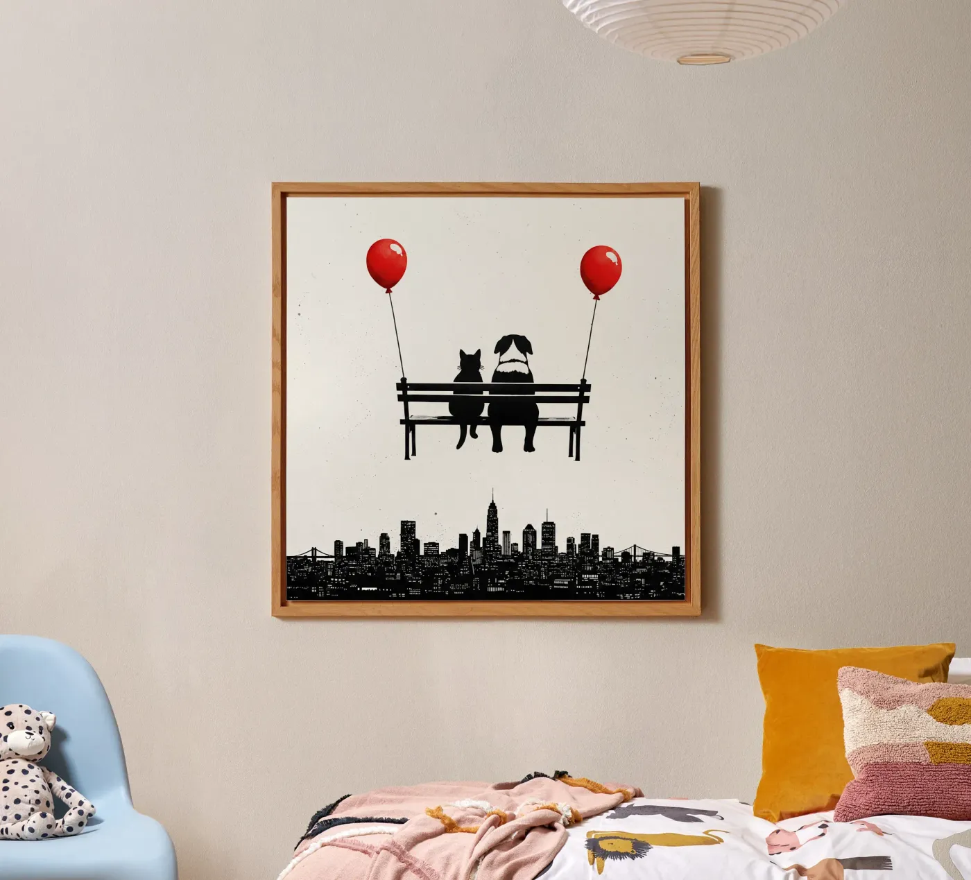 Gatto e cane alluminio dibond da Harmony Gallery