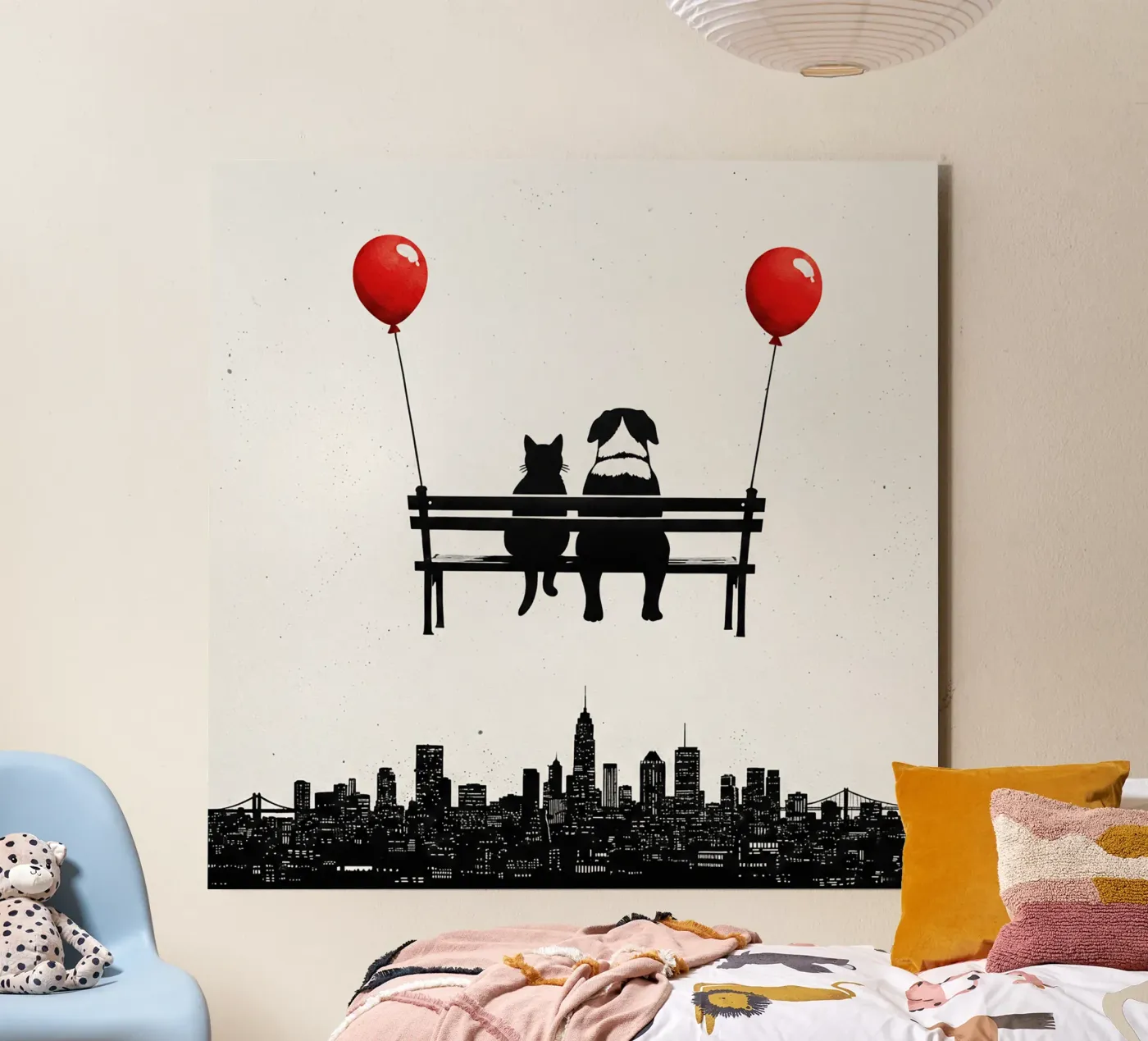 Gatto e cane alluminio dibond da Harmony Gallery